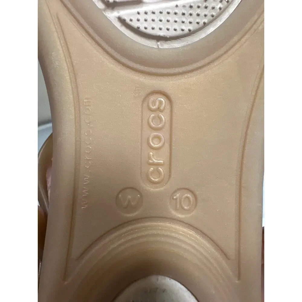CROCS Isabelle Strappy Sandals in Gold Women's Size 10 Waterproof